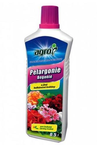 Agro kvapalné hnojivo Pelargonie,Begonie a iné Balkonové kvetiny 500ml